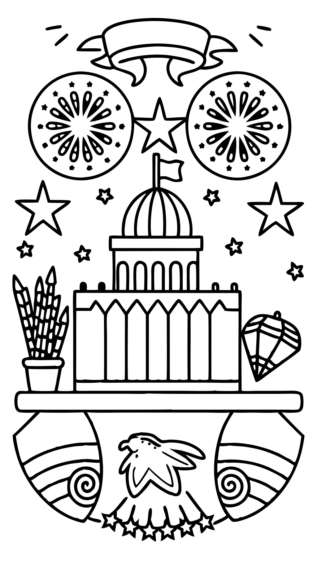 independence day coloring page